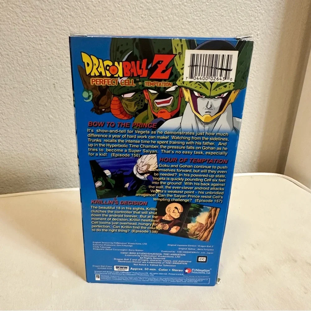 Dragon Ball Z: Perfect Cell Temptation 2001 VHS Tape English Anime Used